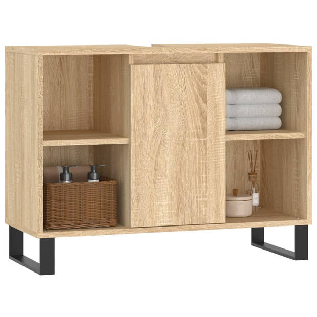 The Living Store Badkaast Sonoma Eiken - 80 x 33 x 60 cm - Veel opbergruimte