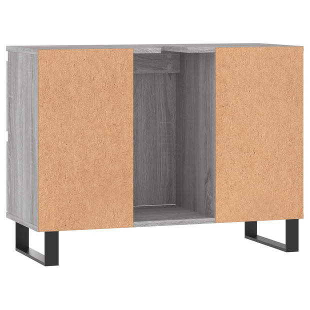 The Living Store Badkaast - Flex - Kast - 80 x 33 x 60 cm - Grijs Sonoma eiken