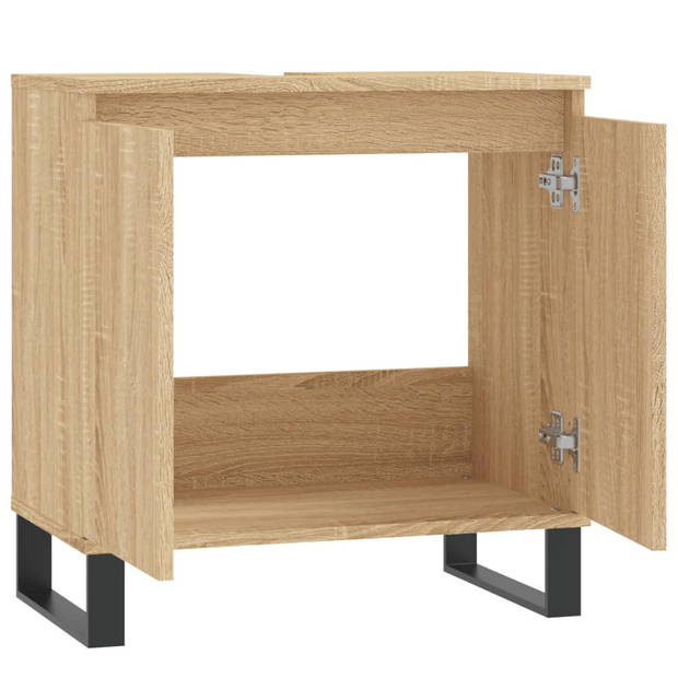 vidaXL Badkamerkast 58x33x60 cm bewerkt hout sonoma eikenkleurig