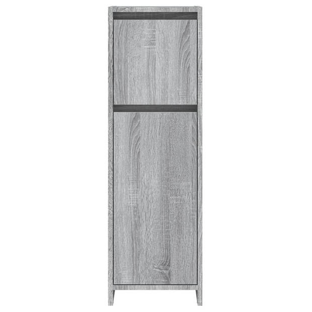 The Living Store Badkaast - Toiletkast - 30x30x95 cm - grijs sonoma eiken