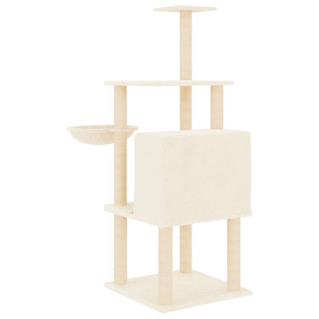 The Living Store Kattenmeubel X - Kattenmeubel - 47.5x47.5x132cm - Crème