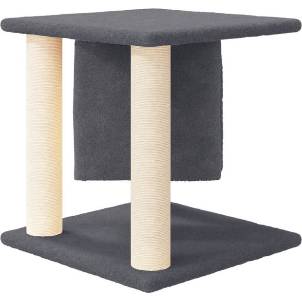 The Living Store Alles-in-één Kattenmeubel - 35 x 35 x 37 cm - Hout Pluche Sisal