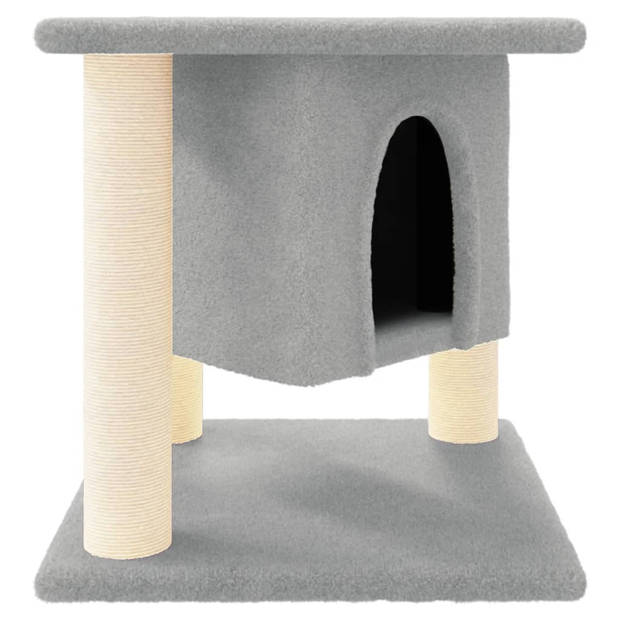 The Living Store All-in-One kattenmeubel - 35 x 35 x 37 cm - Lichtgrijs