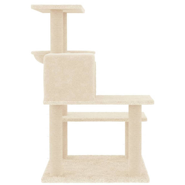 vidaXL Kattenmeubel met sisal krabpalen 82,5 cm crèmekleurig