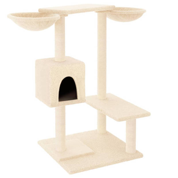 The Living Store Kattenmeubel - Alles-in-één - 97 x 67.5 x 82 cm - Crème