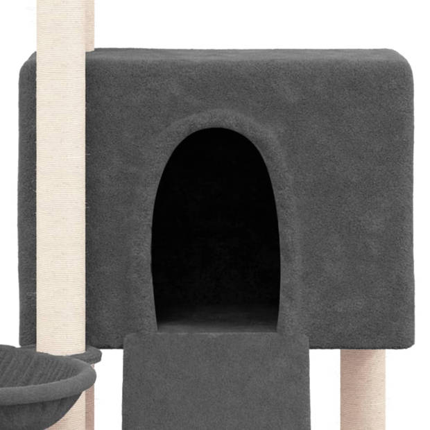 The Living Store Kattenmeubel - Alles-in-één - Donkergrijs - 71.5 x 60 x 96 cm