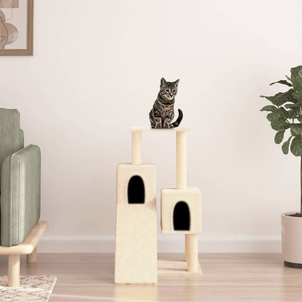 The Living Store Kattenmeubel Alles-in-één - 61x55x82 cm - Pluche en Sisal