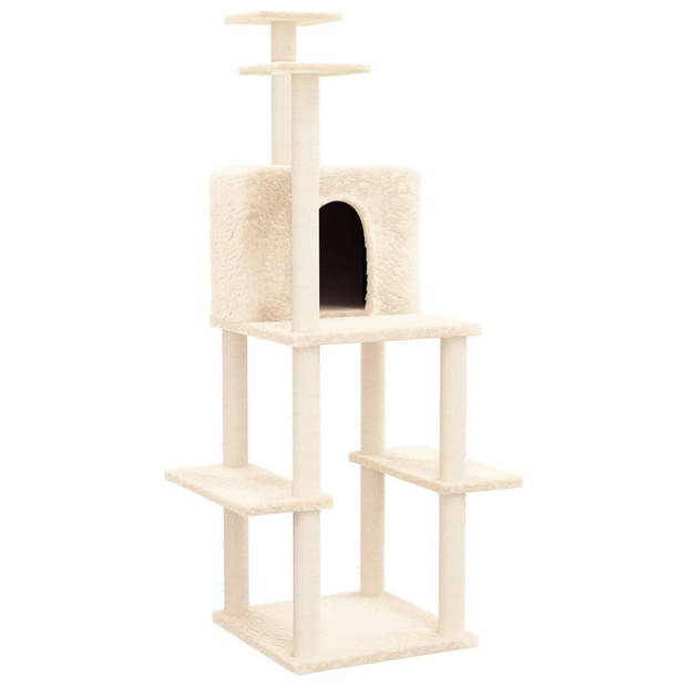 The Living Store Kattenmeubel - Alles-in-één - 73x47.5x144.5 cm - Crème