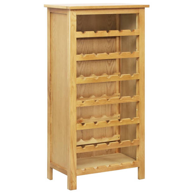 The Living Store Wijnkast Eikenhout - 56 x 32 x 110 cm - 35 Flessen