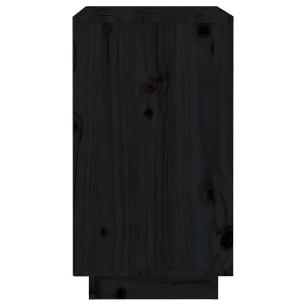 vidaXL Wijnkast 55,5x34x61 cm massief grenenhout zwart