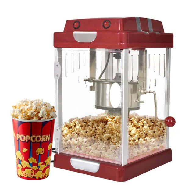 The Living Store Popcornmaker - Stijlvol ontwerp - 10 koppen per keer - Verwijderbaar dienblad - 70g houder - 310W