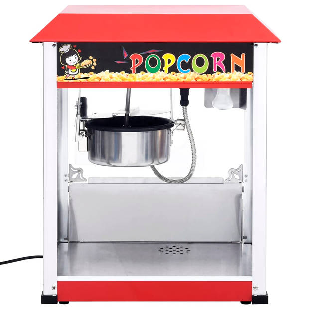 The Living Store Popcornmaker - Professioneel en huishoudelijk gebruik - 1.400 W - 56 x 42 x 68 cm - Rood