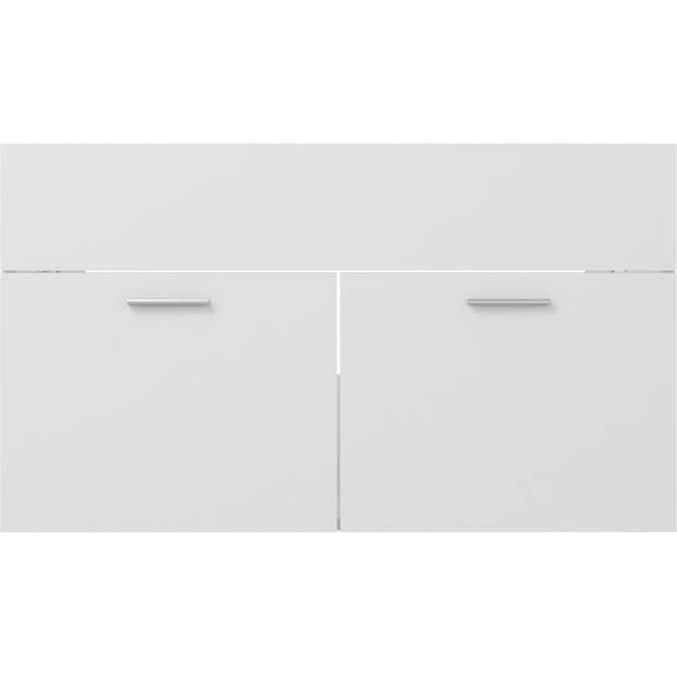 The Living Store Gootsteenkast - Badkamer - 80 x 38.5 x 46 cm - Wit