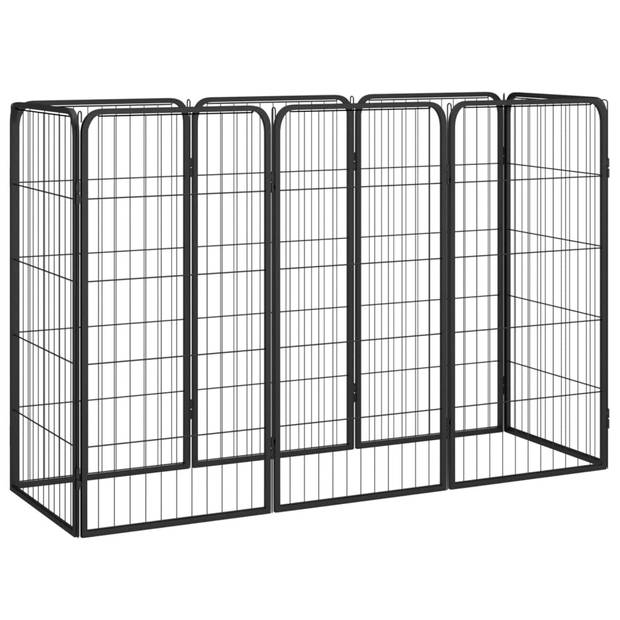 The Living Store Hondenkennel - Gepoedercoat Staal - 150x50x100 cm - Inclusief Montagehandleiding