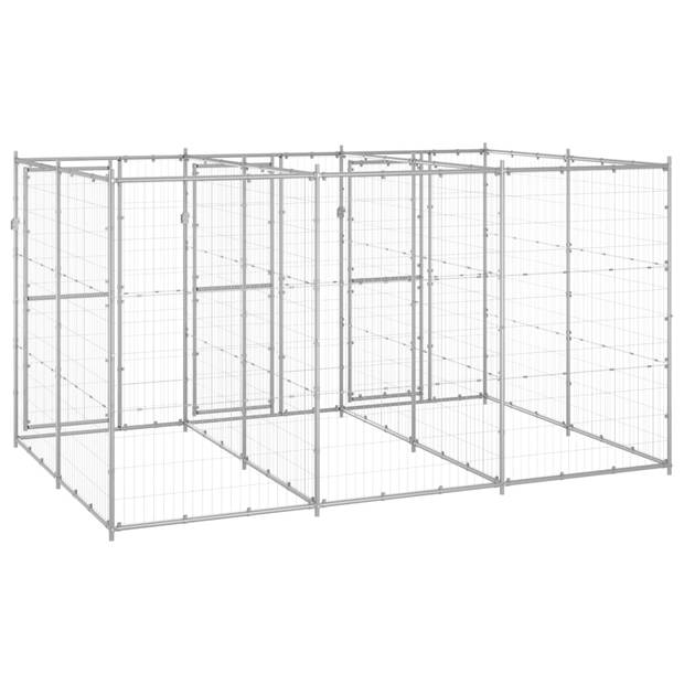 The Living Store Hondenkennel - 330 x 220 x 180 cm - Gegalvaniseerd Staal