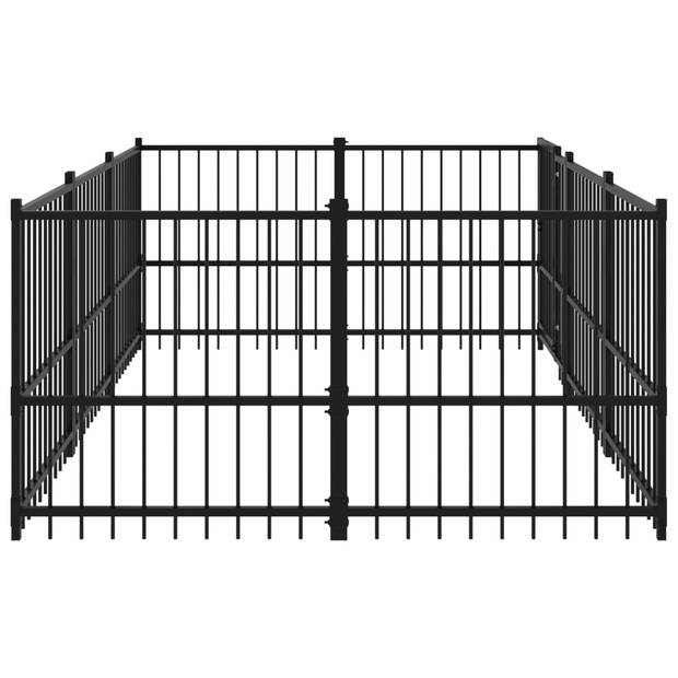 The Living Store Hondenhok XL Hondenkennel - 291x193.5x100 cm - Stalen stangen - Gepoedercoat staal