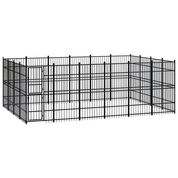 The Living Store Hondenkennel - naam - Kennel - 576x384x200 cm - Stalen constructie