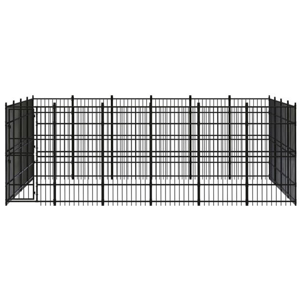 The Living Store Hondenkennel - naam - Kennel - 576x384x200 cm - Stalen constructie