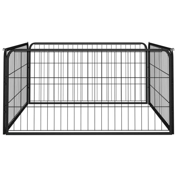 The Living Store Hondenkennel - Stabiel speelparadijs voor buiten - 100x100x50 cm (LxBxH) - Zwart