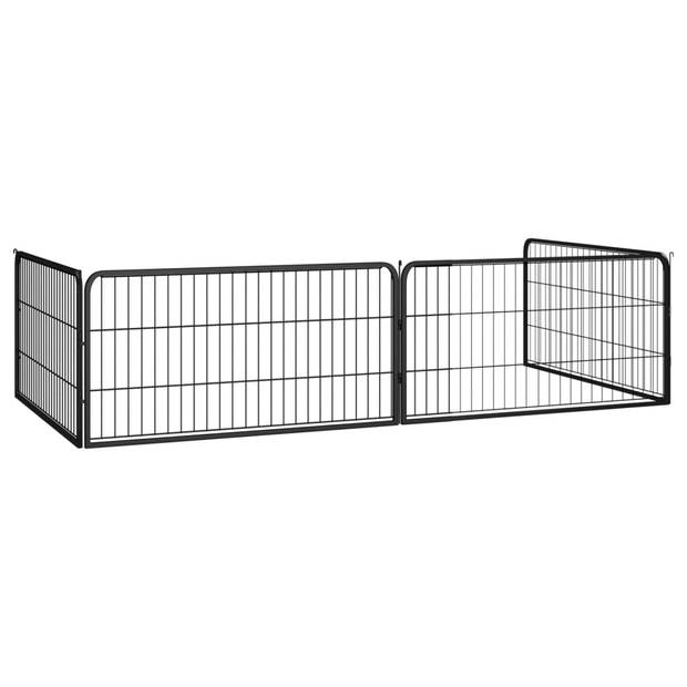 The Living Store Hondenkennel - Stabiel speelparadijs voor buiten - 100x100x50 cm (LxBxH) - Zwart