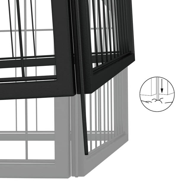 The Living Store Hondenkennel - Gepoedercoat staal - 550 x 500 x 100 cm - Waterbestendig - Veilig ontwerp