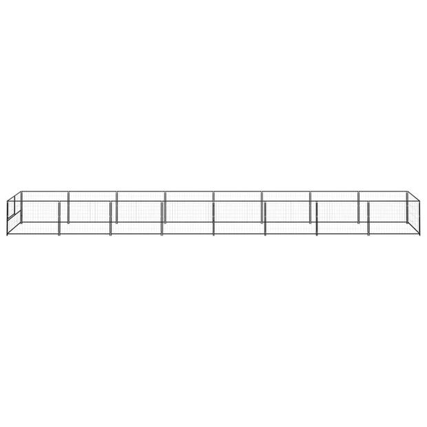 The Living Store Hondenkennel - 100x100x70 cm - Staal Zwart