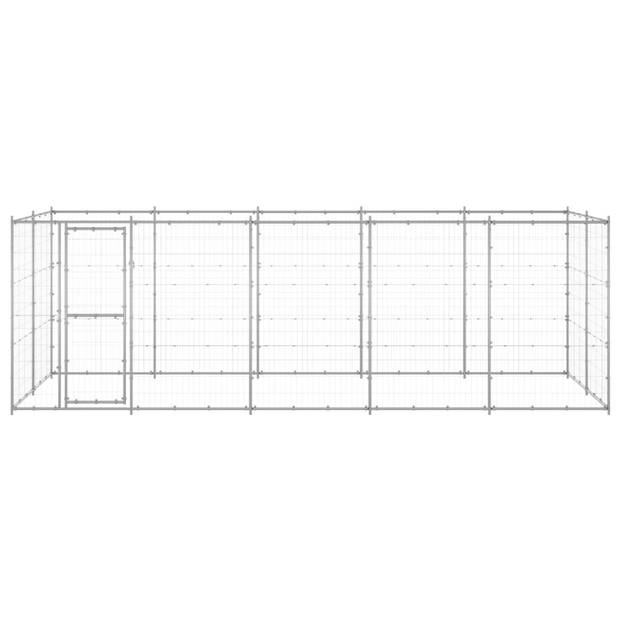 The Living Store Hondenkennel - 550 x 220 x 180 cm - Draadgaas - Gegalvaniseerd staal