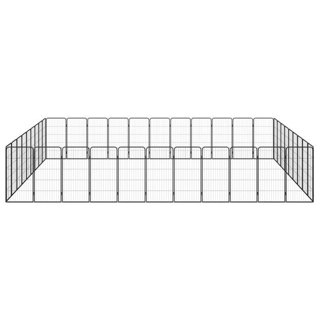 The Living Store Hondenkennel - Stevig - Buitenkennel - Afmeting- 550 x 450 x 100 cm - Kleur- Zwart