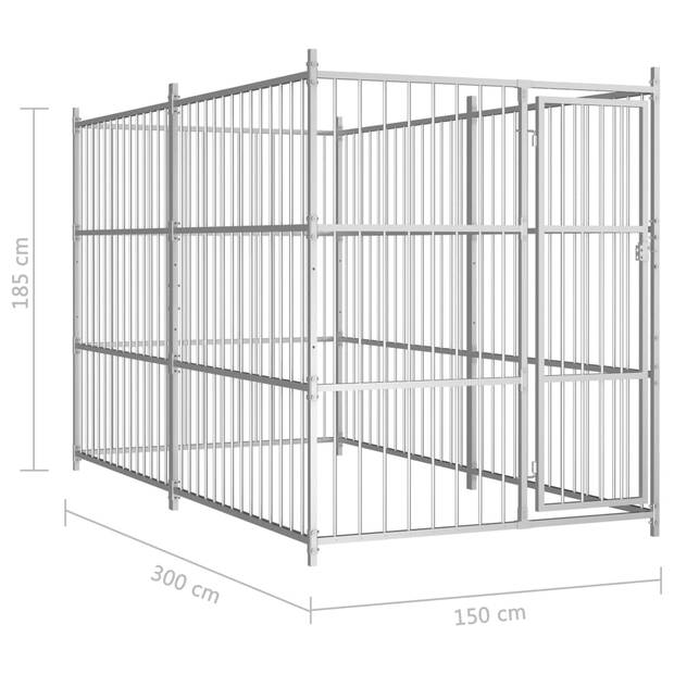 vidaXL Hondenkennel voor buiten 300x150x185 cm