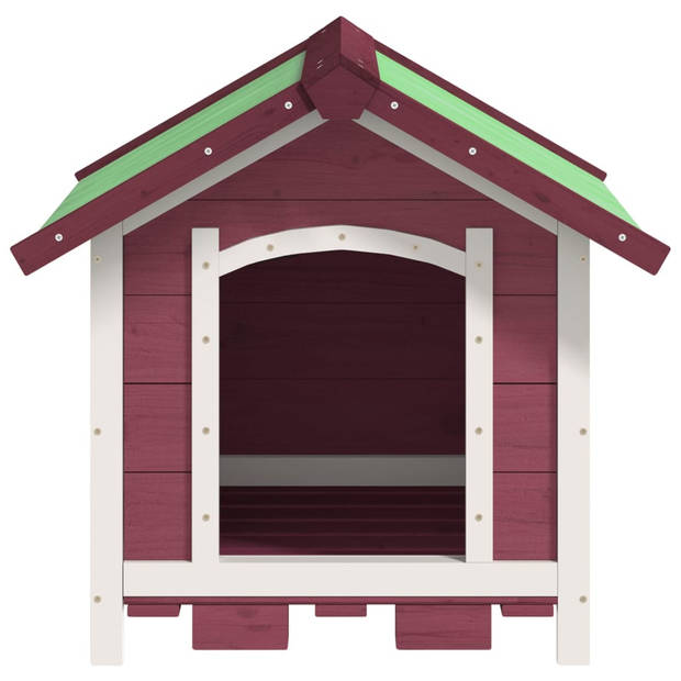 The Living Store Hondenhok Grenenhout - 65 x 65 x 61.5 cm - Waterbestendig dak - Grote ingang - Veelzijdig gebruik