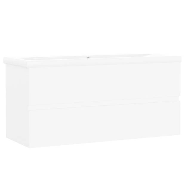 The Living Store Wastafelkast White - 100x38.5x45cm - keramiek