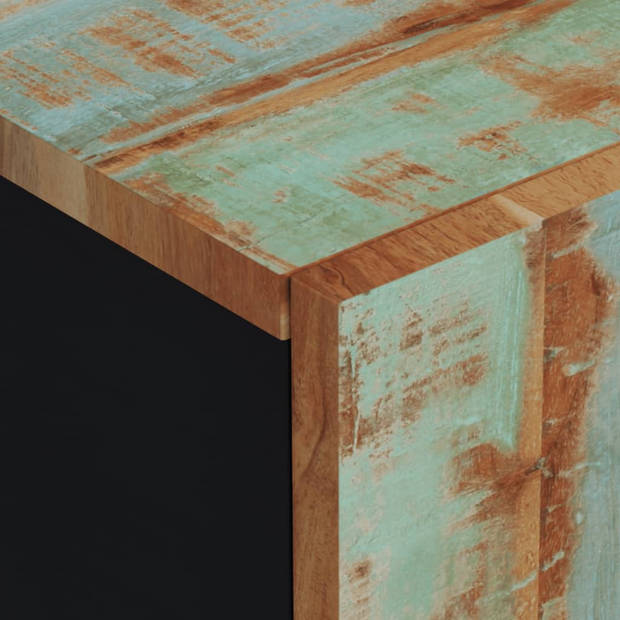The Living Store Wastafelkast Badkamer - 62 x 33 x 58 cm - Massief gerecycled hout met meerkleurige afwerking