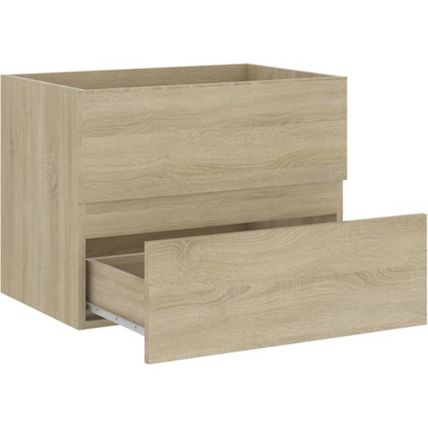 The Living Store Gootsteenkast - Badkamer 60 x 38.5 x 45 cm - Sonoma eiken spaanplaat