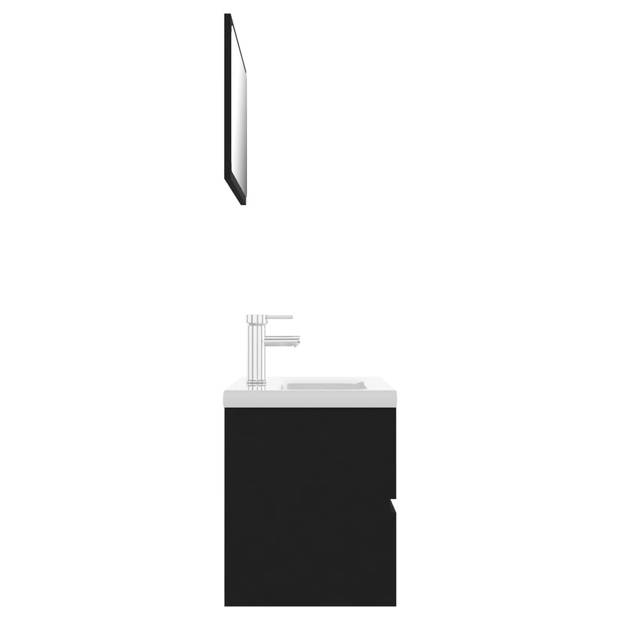 The Living Store Wastafelkast - 80x38.5x45 cm - zwart