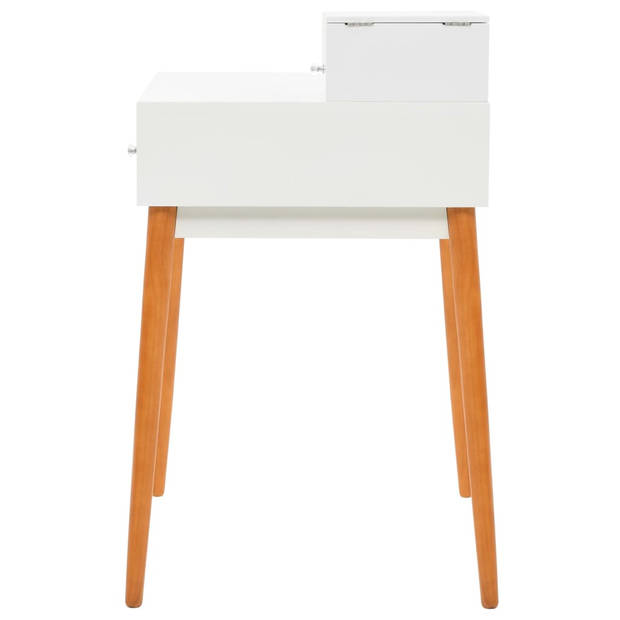 The Living Store Kaptafel - MDF - 60 x 50 x 86 cm - Wit en bruin