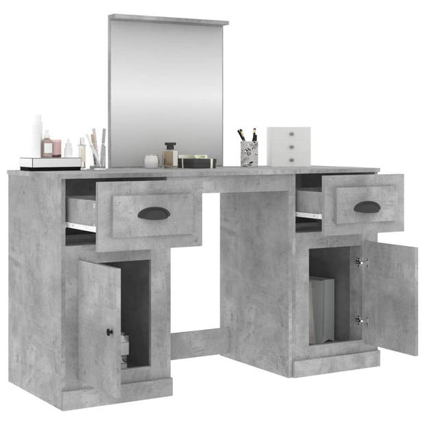 The Living Store Kaptafel - Kaptafel - 130 x 50 x 132.5 cm - Betongrijs