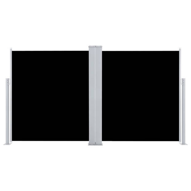 vidaXL Windscherm uittrekbaar 140x600 cm zwart
