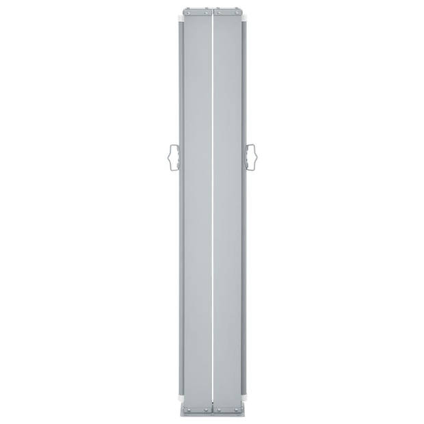 The Living Store zijluifel Retractable - 100 x (0-600) cm - Uittrekbaar - Antraciet - UV-bestendigWaterdicht polyester