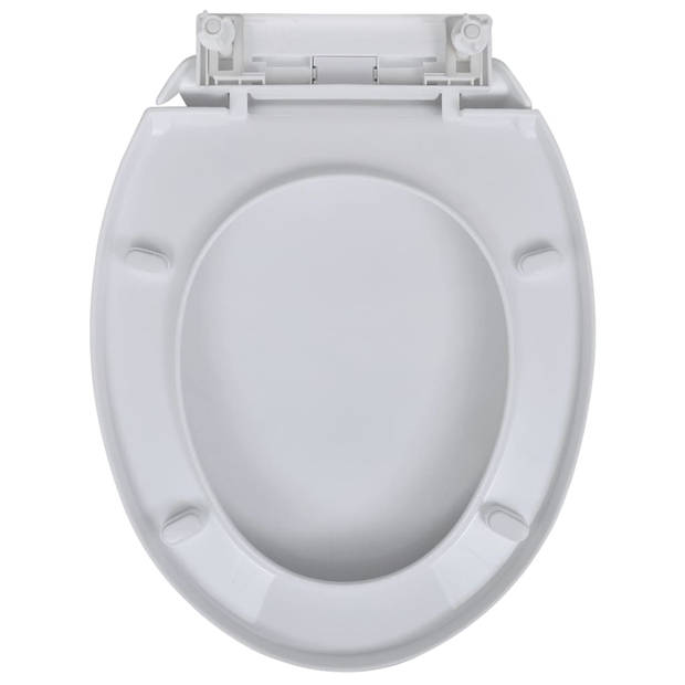 The Living Store Toiletbril - Soft-close - Wit - Kunststof - 46 x 34 cm - Verstelbaar - 2 Stuks