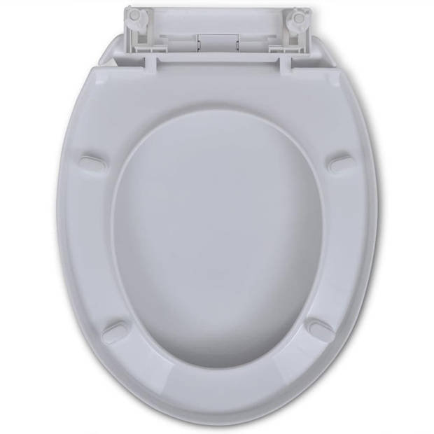 The Living Store Toiletbril - Soft-close - Wit - Kunststof - 46 x 34 cm - Verstelbaar - 2 Stuks