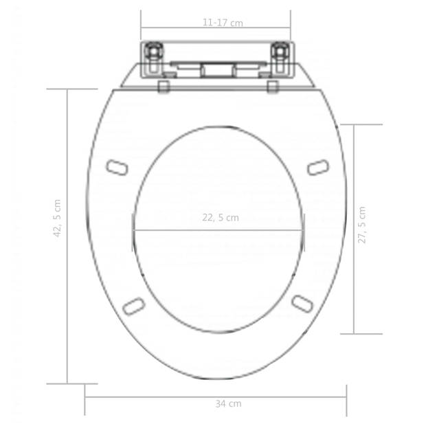 The Living Store Toiletbril - Zwart - 42.5 x 34 cm - Soft-close - Quick-release - Duurzaam