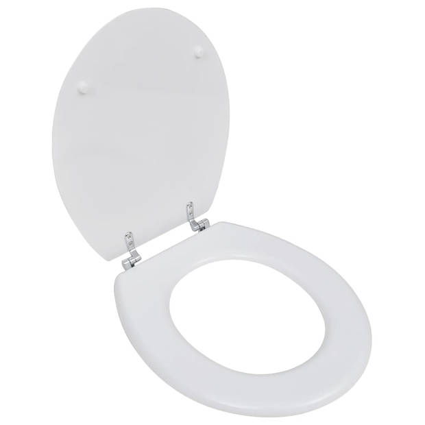 The Living Store Universele Toiletbril - Wit - 45 x 36 x 5 cm (L x B x H) - MDF - Sterke Scharnieren