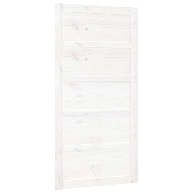 The Living Store Schuifdeur Massief Grenenhout - 100 x 1.8 x 204.5 cm - Wit