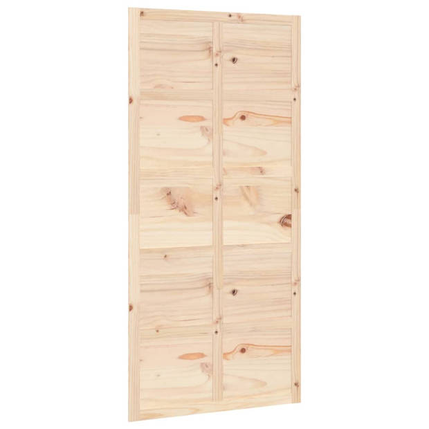 The Living Store Schuifdeur Massief Grenenhout - 100 x 1.8 x 214 cm - Ruimtebesparend