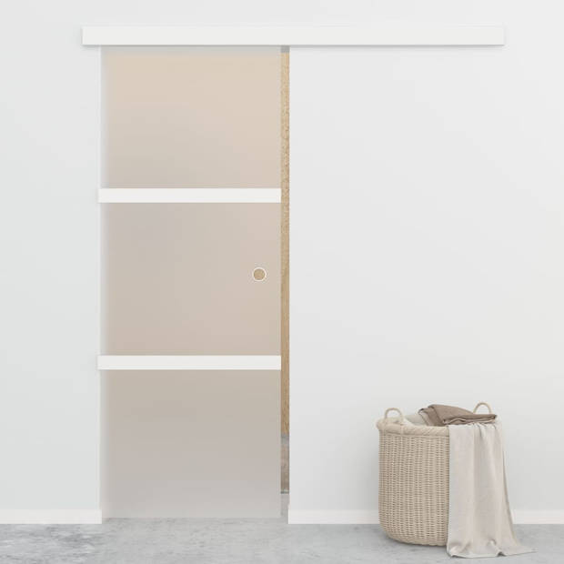 The Living Store Glazen Schuifdeur - 76 x 205 cm - Ruimtebesparend en transparant