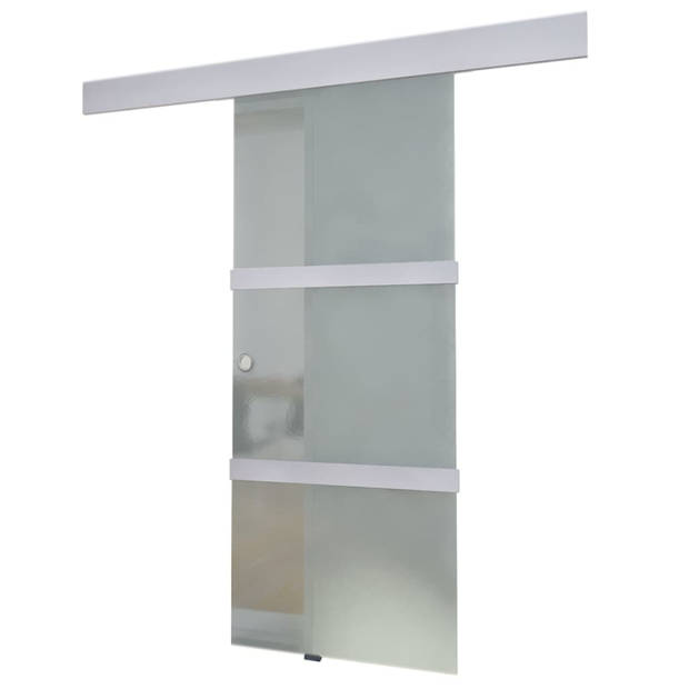 The Living Store Schuifdeur Glas - 76 x 205 cm - Stil openen en sluiten