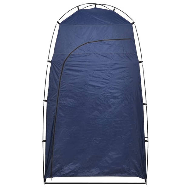 The Living Store Campingtoilet en Tent - Grijs 10L - Blauw 130x130x210cm