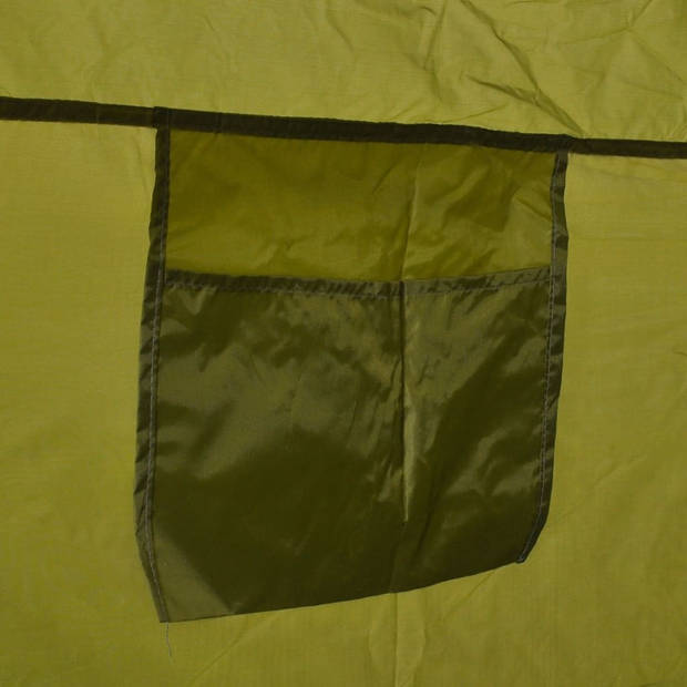 The Living Store Campingtoilet en tent - grijs/groen - 41.5x36.5x30 cm/130x130x210 cm - 10L - draagbaar