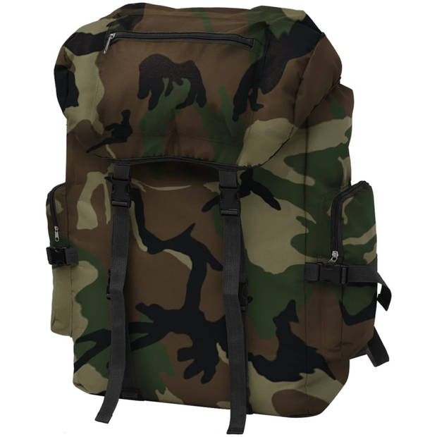 The Living Store Legerstijl Rugzak - 65L - Camouflage - 43x21x70cm - Waterafstotend