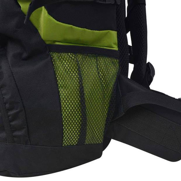 vidaXL Rugzak hiking XXL 75 L zwart en groen